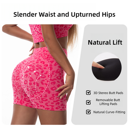 VVL Women's Solid Wide-Strap Cami Backless Top & High Waist Leopard Print Yoga Set, Sporty Comfy Breathable Outfits for Yoga Gym Workout Running,Breathable Seamless Gym Training for All Seasons