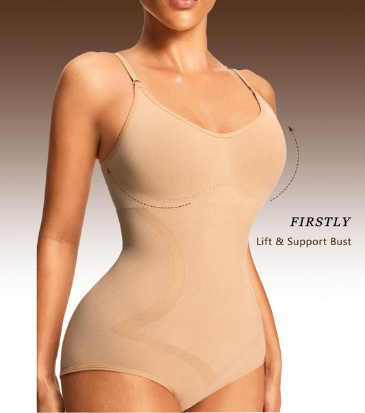 VVL Womens Shapewear  Tummy Control and Butt Lifting Shaping Bodysuit  Seamless Spaghetti Strap Shapewear Underwear  Comfortable Basic Minimalist Style